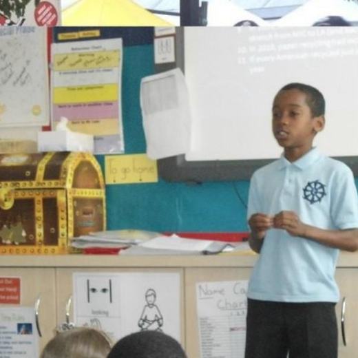 Stood up and taught his class to protect the planet
